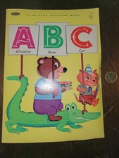 1964 ABC Coloring Activity Book by Vincent & Dorothy Fago Whitman Publishing HTF