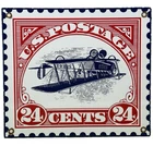 VINTAGE US POSTAGE 24¢ PORCELAIN SIGN POST OFFICE USPS MAIL STAMP PLANE GAS OIL
