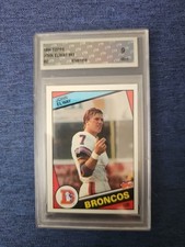 1984 Topps John Elway #63 (RC) Graded 9 CTA With Grade Sheet Very Nice Card