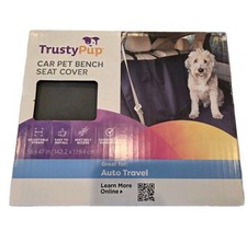 TrustyPup Car Pet Bench Seat Cover Auto Travel 56x47 Inch Adjustable NEW In Box