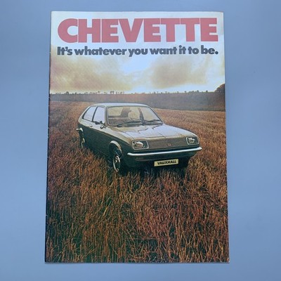 Vauxhall (Opel) Chevette Range Prospekt 1975 Schrägheck L Modelle UK 16 Seiten
