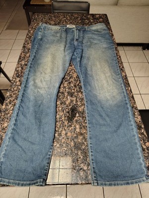 Joseph Abboud Jeans Mens 38x32 Blue Slim Fit Wash Denim HEMMED