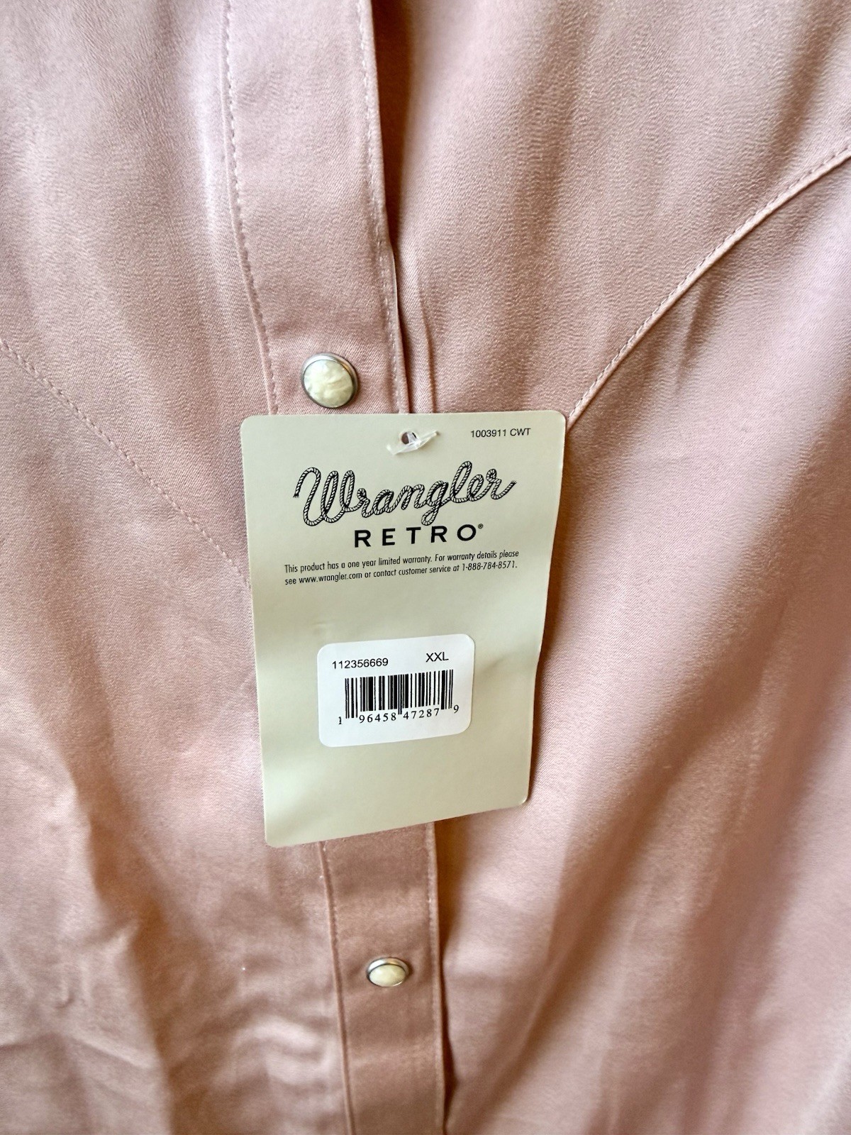 Wrangler Retro Art of the Cowgirl Pink Pearl Snap Western Shirt Women’s XXL NWT image 10