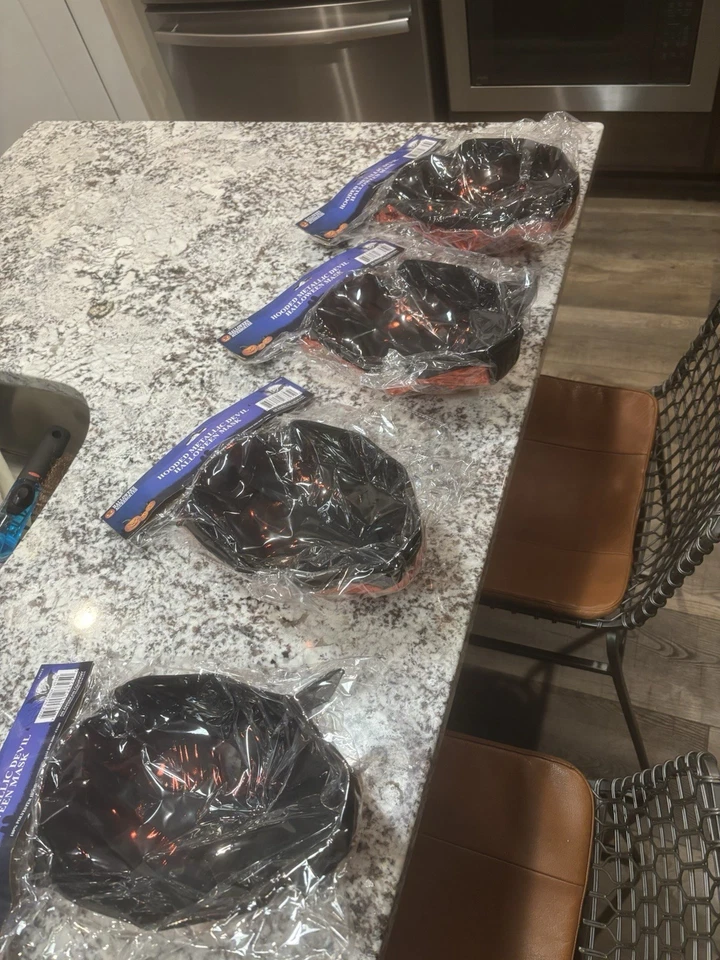 (4) Adult Red Metallic Devil Masks, New In Original Packaging  - Image 2 of 3