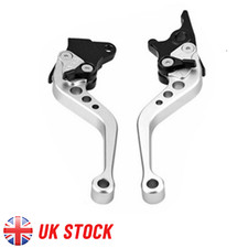 Universal Adjustable Silver CNC Front Rear Brake Clutch Levers Double Discbrake