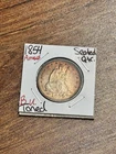 1854 Arrows Seated Liberty Quarter BU Uncirculated MS+ Toned Type Coin (Raw18151