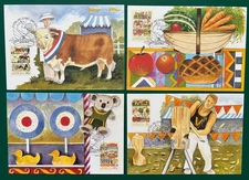 Australia 1987 Agriculture Shows sg 1054/7 Maxi Cards