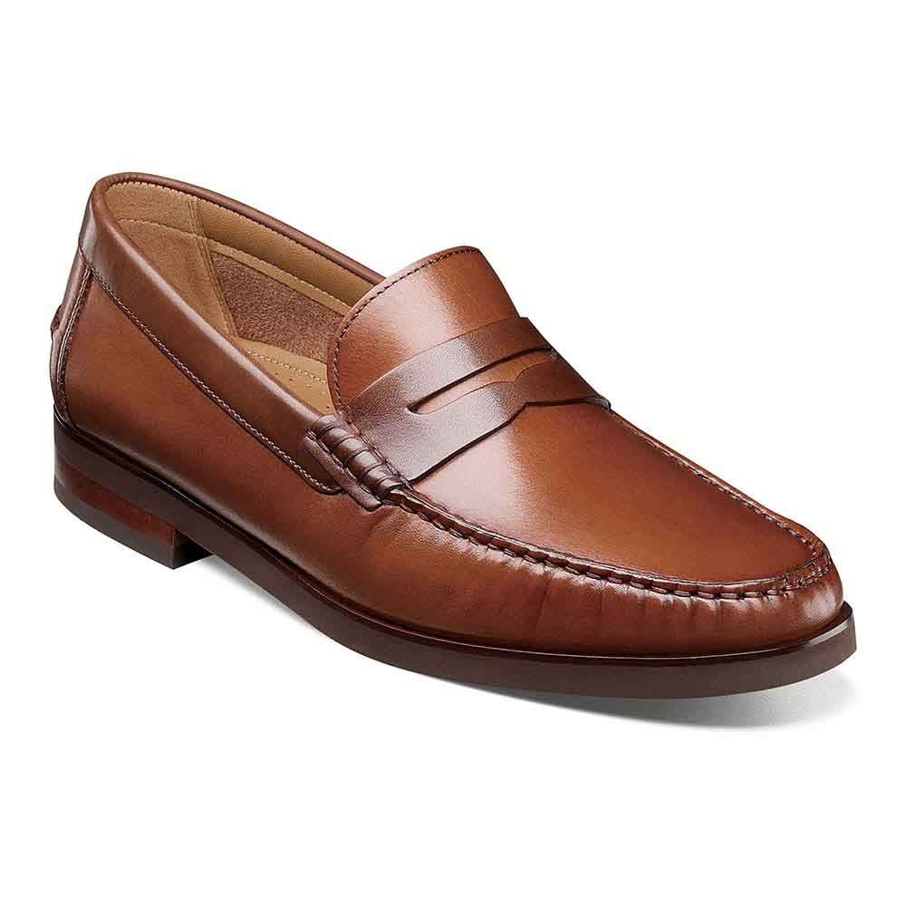 Florsheim Berkley Cognac Smooth Leather Flex Moc Toe Penny  display picture 1