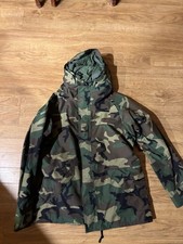 X-Large US Military Camouflage Woodland ECWCS Parka Cold Wet Weather Jacket