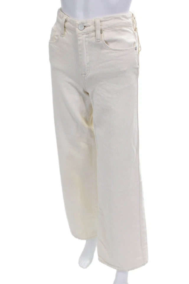 Pantalones Blank NYC para mujer blancos de algodón con botones talla 24 Foto 2 de 4