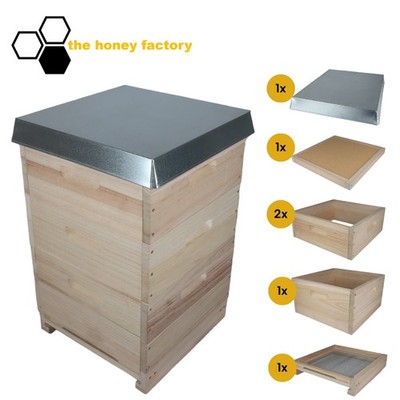 DNM 10 Bienenbeute Flachzarge SET Paulownia Holz ''DIE KLEINE'' Bausatz Imkerei