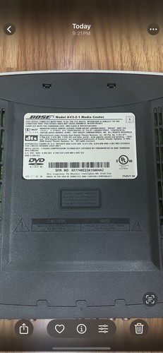 Bose Model AV3-2-1 DVD Media Center Replacement Main Unit Untested - Picture 6 of 6