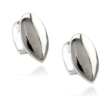 Custom Fit Silver Plated Mouth Grillz Single Cap Fangs Set Upper or Lower Teeth