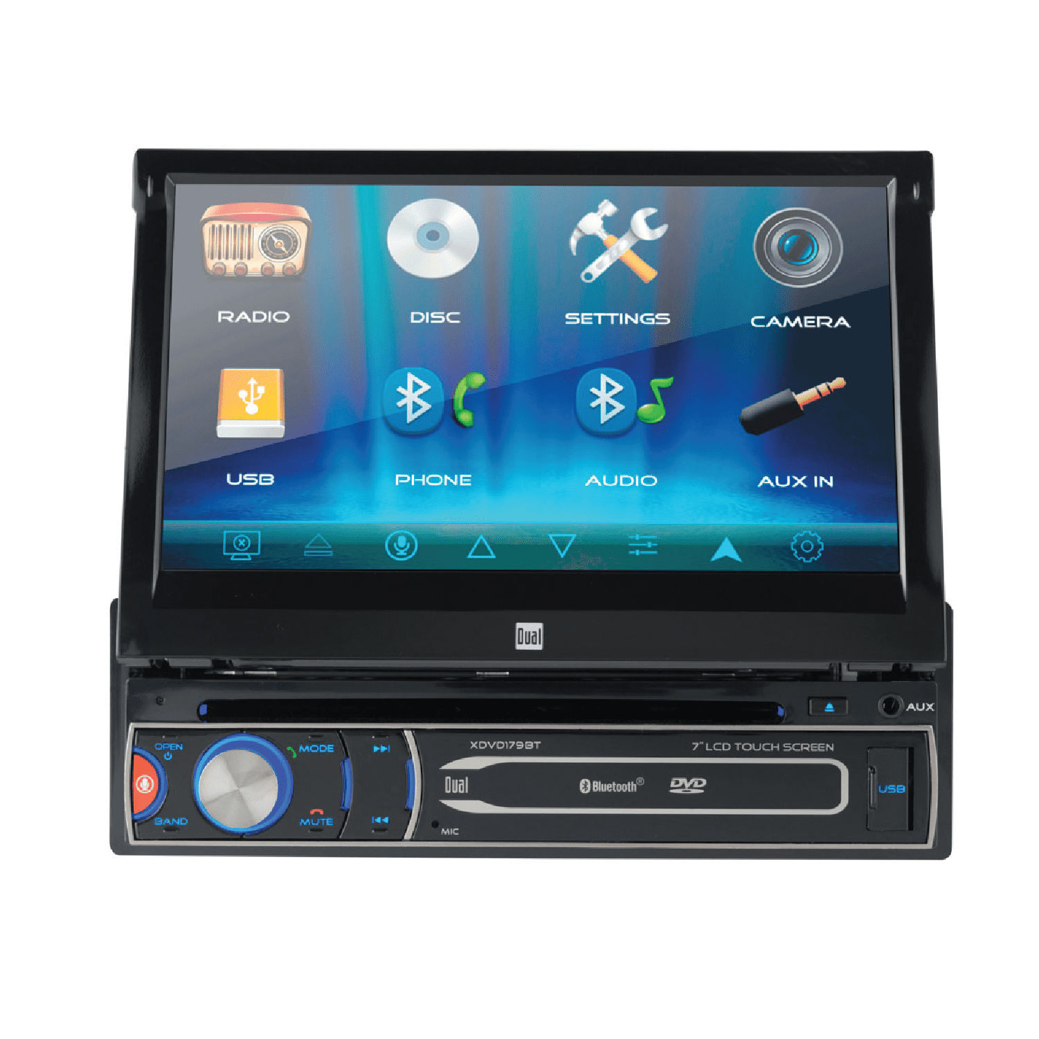 DUAL XDVD156BT Bluetooth CD/DVD USB RADIO FLIP SCREEN BT MP3 7-inch  CAR STEREO
