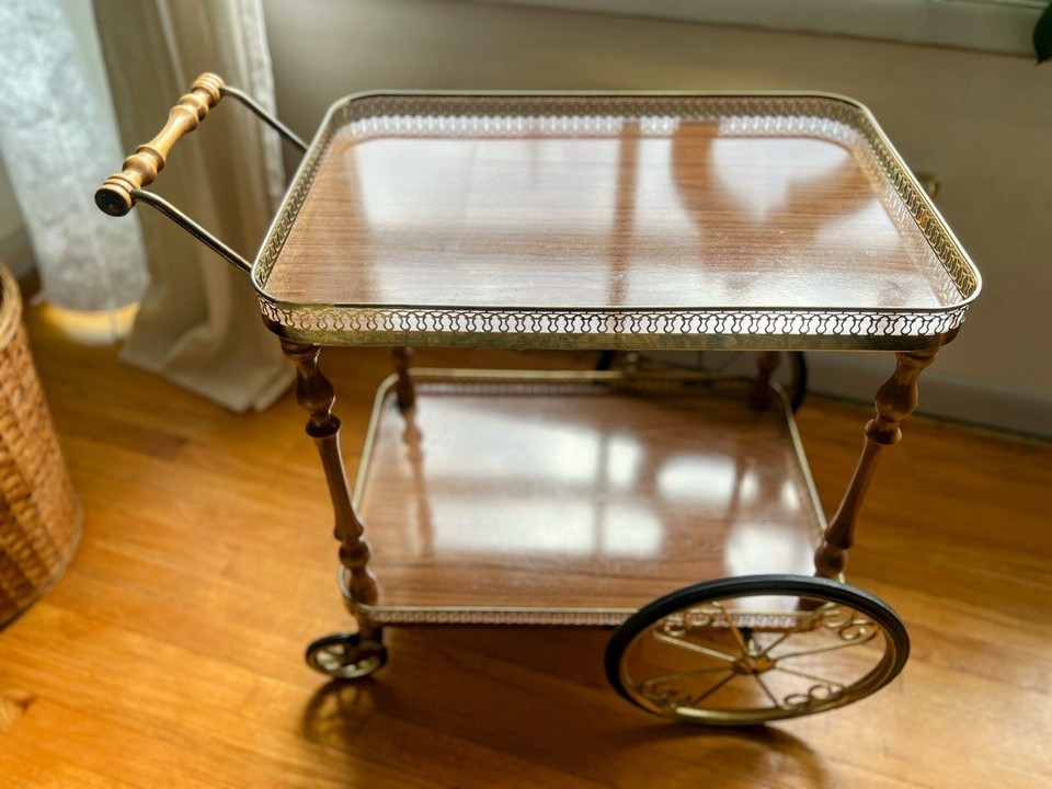 Antique Vintage Bar Cart eBay