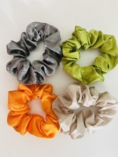 4 Silk Scrunchies for Hair 100 Pure SILK 22 Momme Mulberry