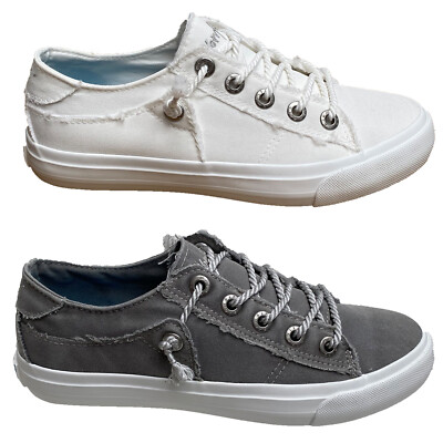 Damen Blowfish Martina Canvas Turnschuhe Freizeit Schnürschuhe Sneaker Schuhe