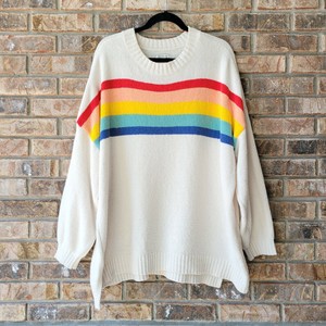 rainbow chenille sweater