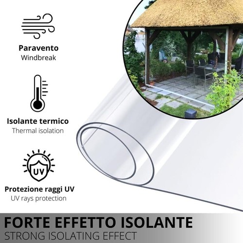 TELO PVC CRISTAL TRASPARENTE PLASTIFICATO VARI SPESSORI TAGLIO DA MEZZO METRO - Foto 3 di 12