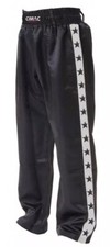 Cimac Satin Kickboxing Trousers Adult Silver Mens Martial Arts Pants Freestyle