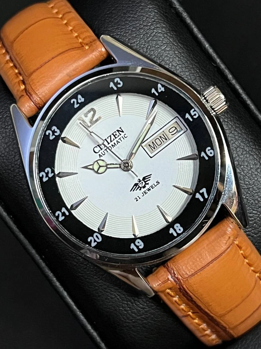 Citizen Automatic Watch Caliber 8200 21jewel White Dial Japan Made