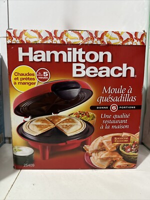 Hamilton Beach 25409 Quesadilla Maker Brand New  Open Box PLEASE SEE DESCRIPTION
