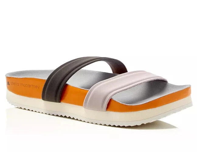 Sandali piatti Adidas by Stella McCartney Diadophis Slides 2 cinghie grigi taglia 10 5