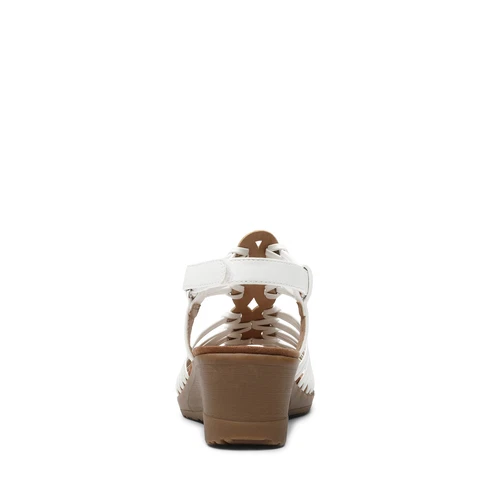 Women Open Toe Ankle Strap Casual Shoes Low Wedge Casual Dress Wedge Sandals - Picture 7 of 17