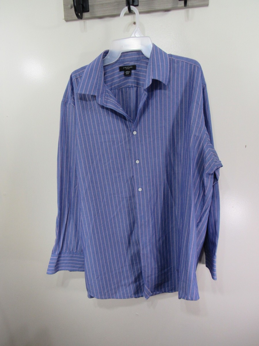 blue purple dress shirt Comfort Stretch Non-Iron Herringbone Dress Shirt