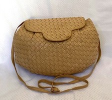 Studio R Vintage Intrecciato Purse(tan) Made In Italy