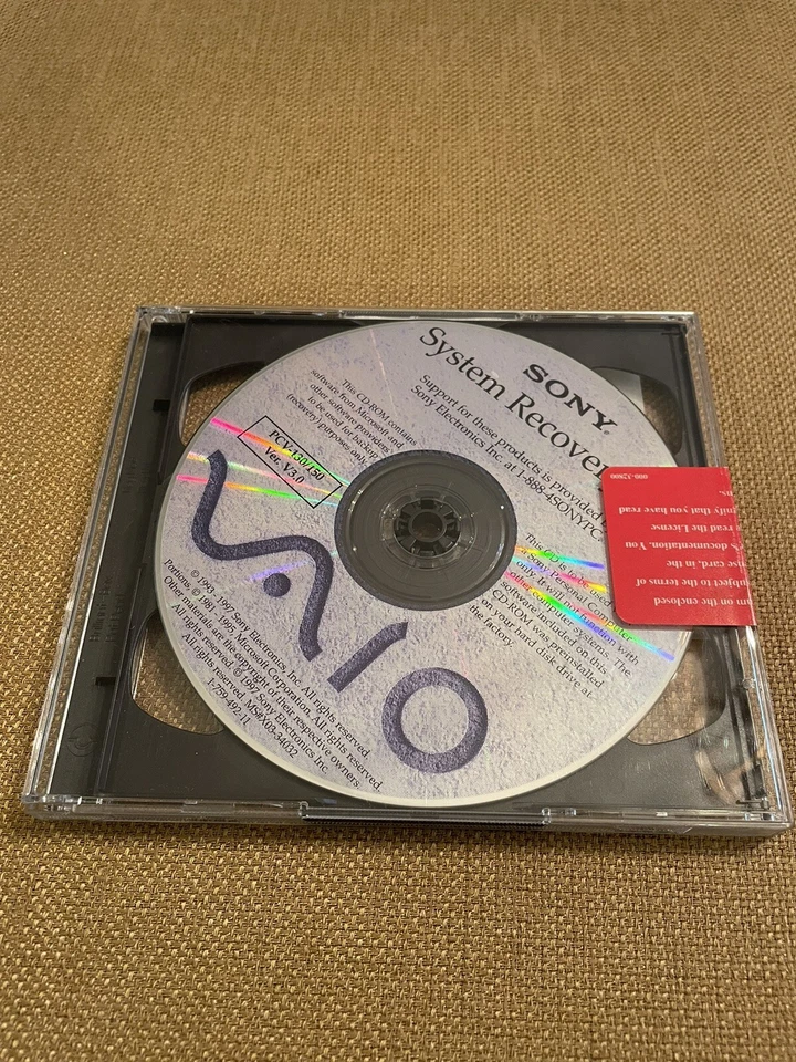 Brand New Sealed Sony Vaio Recovery 1993 - 1997 CD ROM PCV 130/150 Version V3.0 - Image 4 of 4