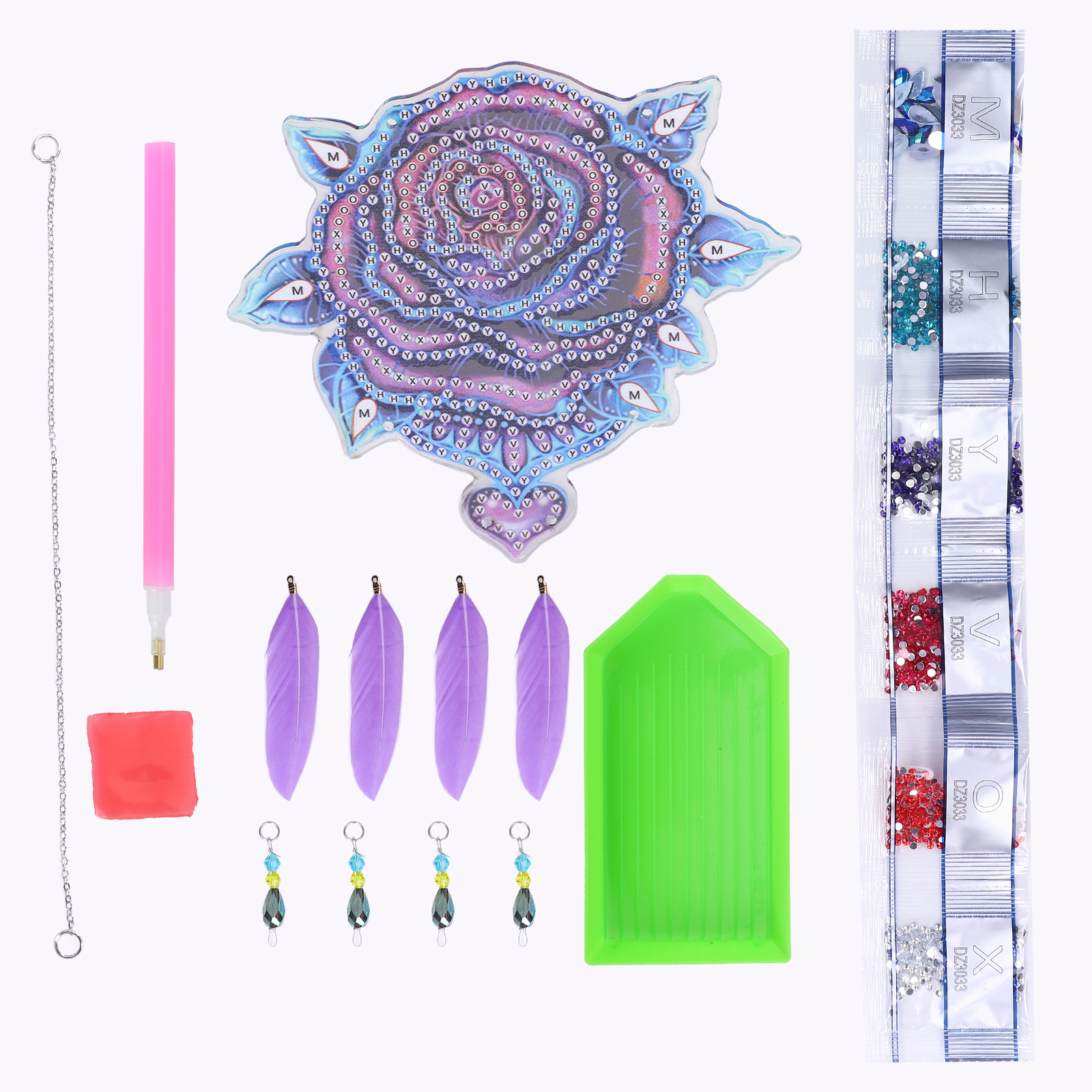 Painting Pendant Art Hanging Kit Easy To Use DIY Rose For Chandeliers