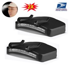 2PCS Clip On LED Hat Light Cap Headlight Headlamp Flashlight Lamp Torch Fishing