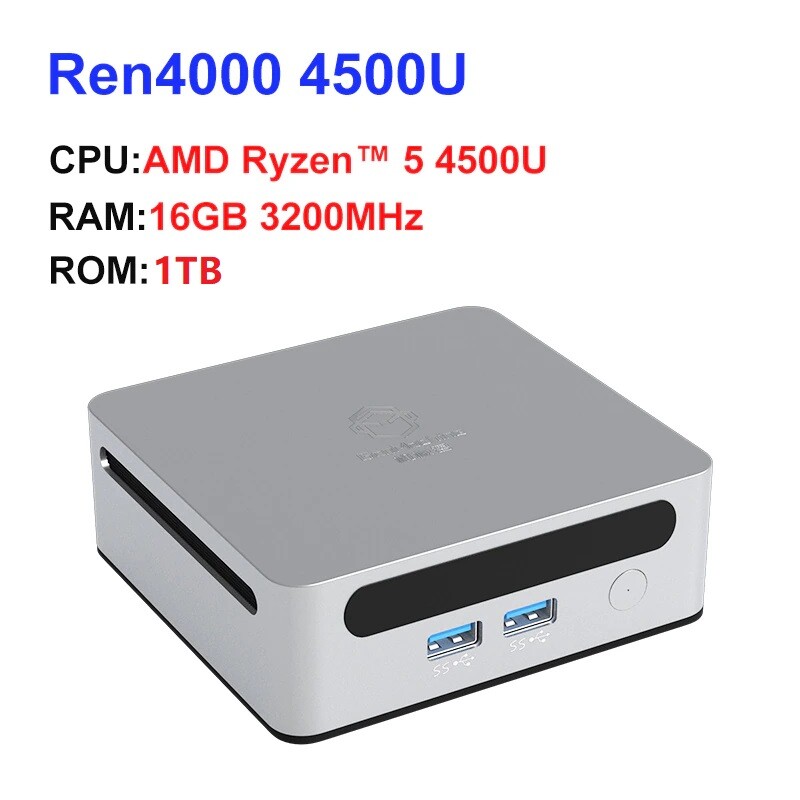 ミニPC Mini PC AMD Ryzen 5 4500U 16GB RAM Mini PC AMD Ryzen5 4500U DDR4 NVMe WiFi6 NUC Desktop Office