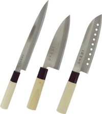 Set De 3 Couteaux Japonais – Deba, Santoku, Yanagiba – BB891 – Occasion