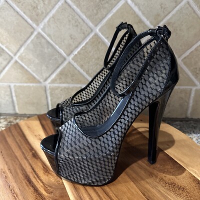 Zoey Silver Prom Shoes 2010 Zigi Soho Black Ultra High Heel