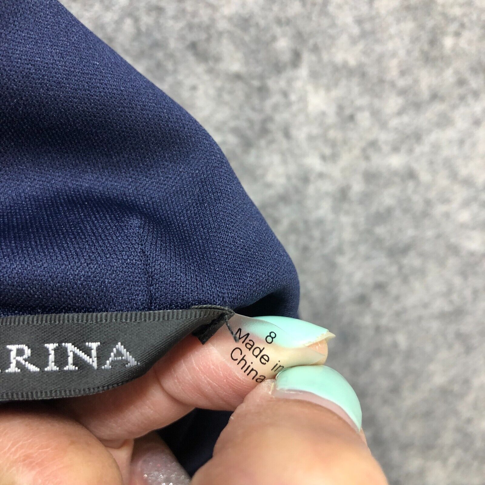 Marina Dress Womens Size 8 Navy Blue All Over Seq… - image 4