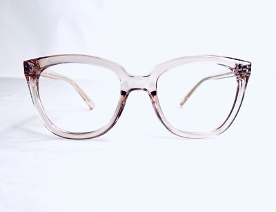 New Calvin Klein Clear Pink Peach Nude Square Eyeglasses R711S 290 55 21 135