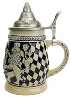 Germany Bayern Coat Of Arms Ceramic Collectible Beer Stein With Metal Lid, New, on sale Germany Bayern Coat Of Arms Ceramic Collectible Beer Stein With Metal Lid, New, on sale