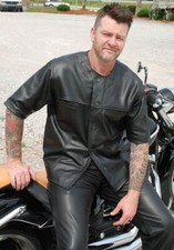 Shirt Black Formal Handmade Stylish Casual Wear Real Soft Lambskin Men Leather