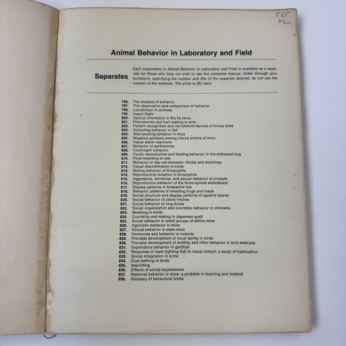 Animal Behavior in Laboratory and Field; 1968; Allen W Stokes; Paperback - 第 7/13 張圖片