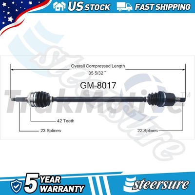 Front Right CV Axle Shaft TrakMotive for 1998 1999 2000-2001 Chevrolet Metro