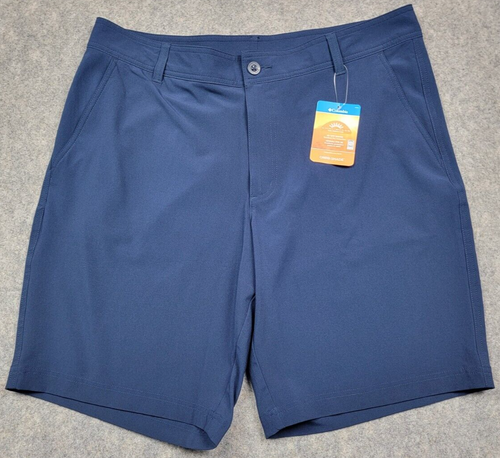 Columbia Shorts Mens 36 Blue 10'' Inseam Mill Creek Short Omni Shade Outdoor NWT