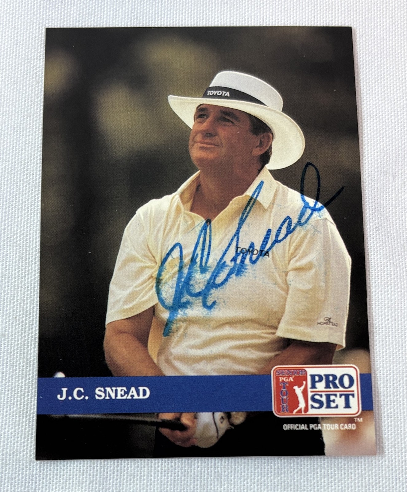 1992 Pro Set PGA Tour golf #216 J.C. SNEAD ~ AUTOGRAPHED hand signed auto