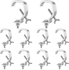 10 Pack Truss C Clamps, Aluminum Alloy Stage Light Clamp Hook, 55LB Load Capacit