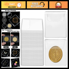200 PCS Coin Flips Protectors 2.2x2.2 Inch Clear Plastic Sleeves for Collectors