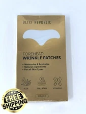 Forehead Wrinkle Patches Aloe Collagen & Vitamin E Patch 12-Pack New Sealed