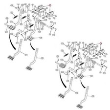 2pk 182445A1 Backhoe Brake Master Cylinder Fits Case 580K 580L 580M D143162