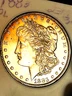 1883 Morgan Dollar Double Sided Rainbow Tonner Brilliant Simi PL GemBu
