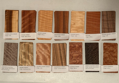 Exotic Fingerboard Wood Veneer Pack 70 Pieces Makes 14 Boards Maple tech deck